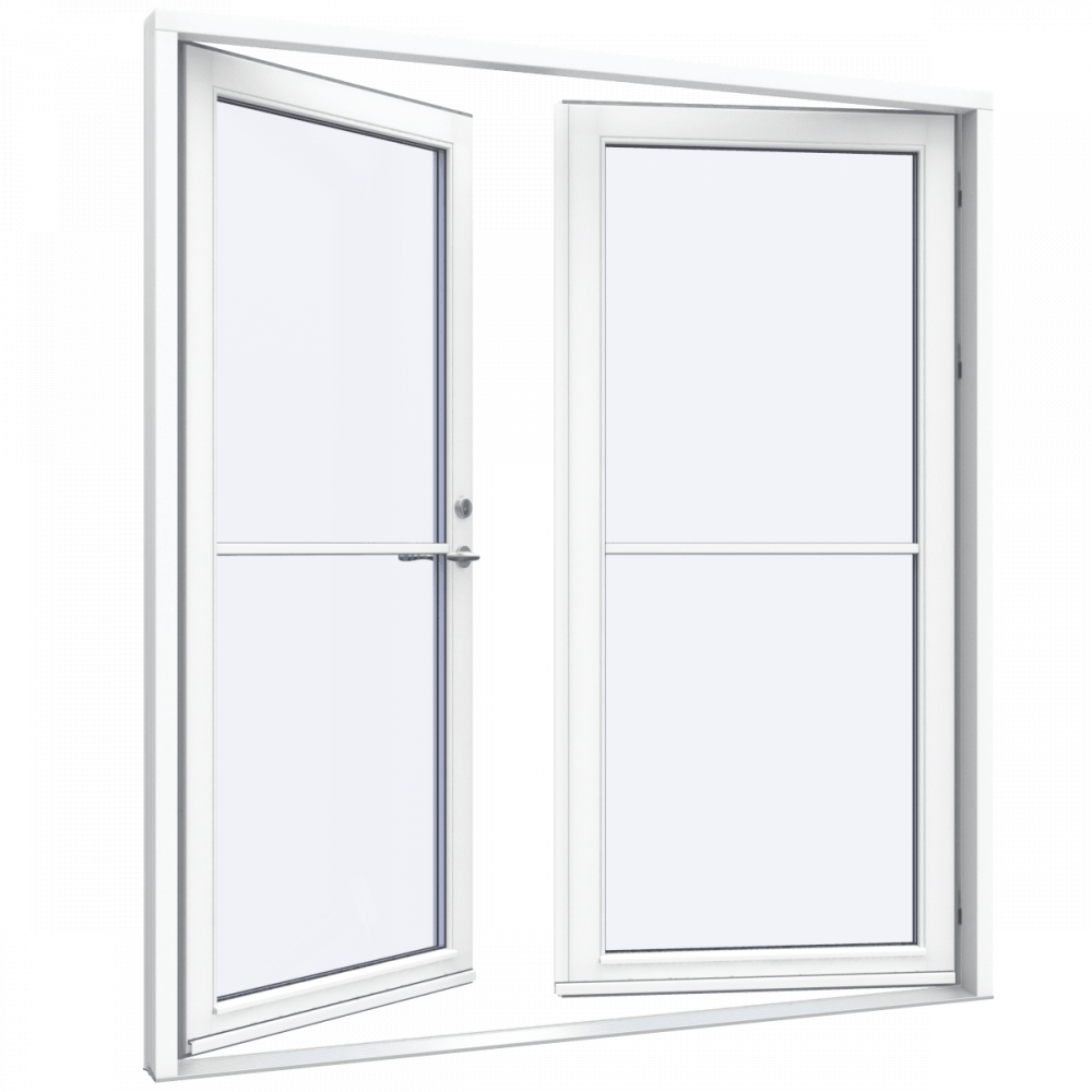 glass double door