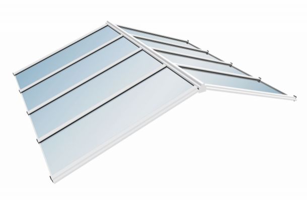 Conservatory with glass roof