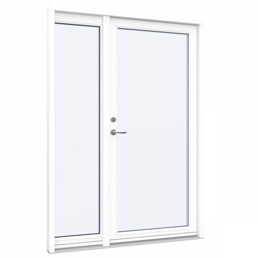 Front door with side panel