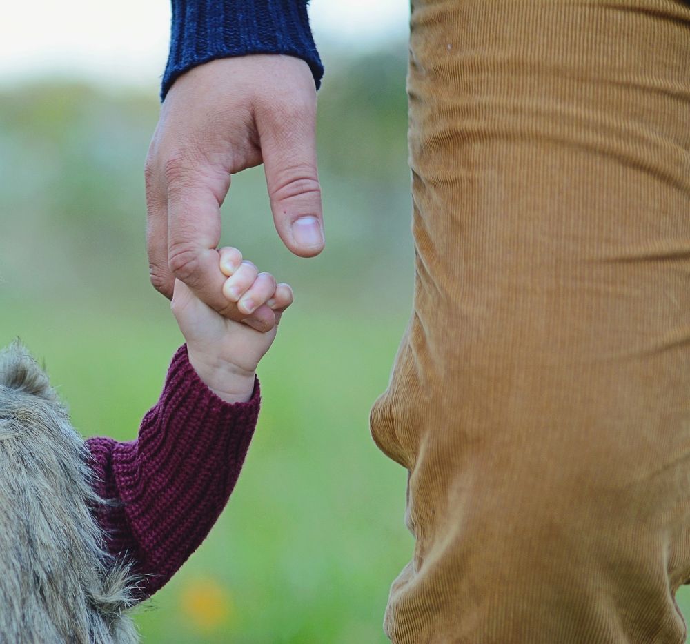 man with family