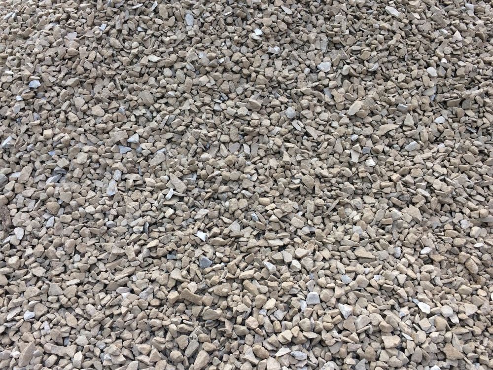 crushed stone and gravel