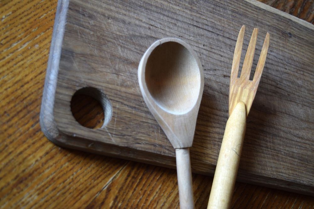 wooden kitchen utensils