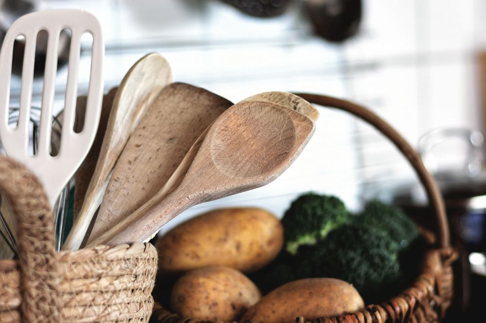 wooden kitchen utensils