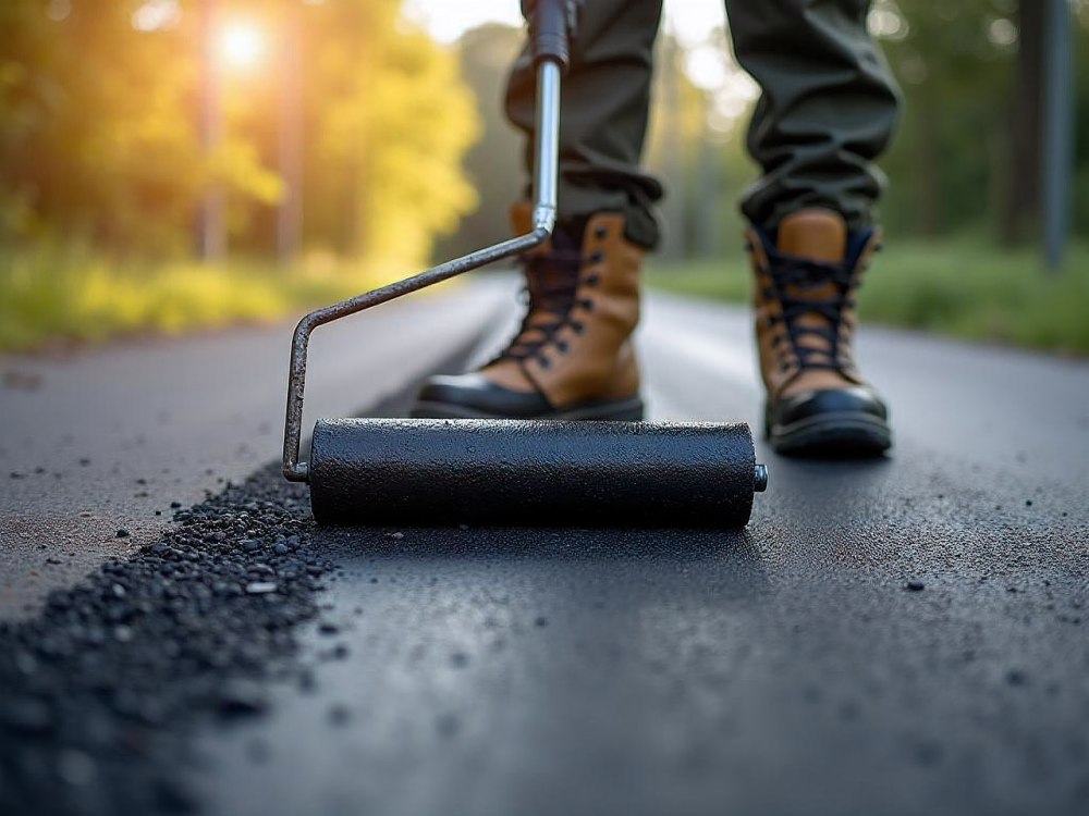 asphalting the driveway